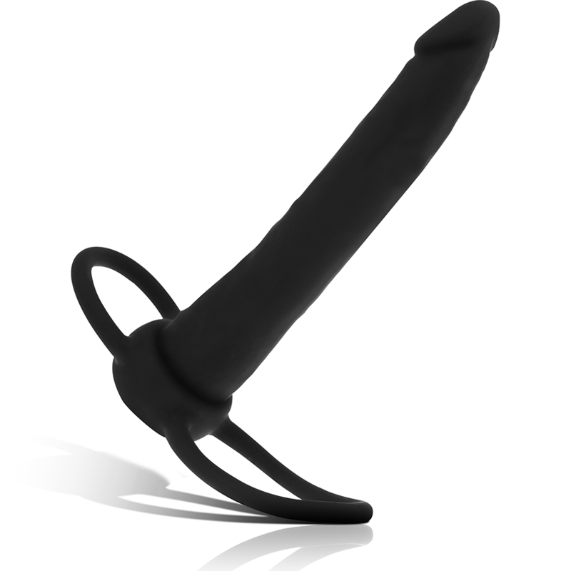 MYTHOLOGY - COBI ONYX ANAL DILDO WITH COCK AND SHOULDER RING 13 CM SILICONE