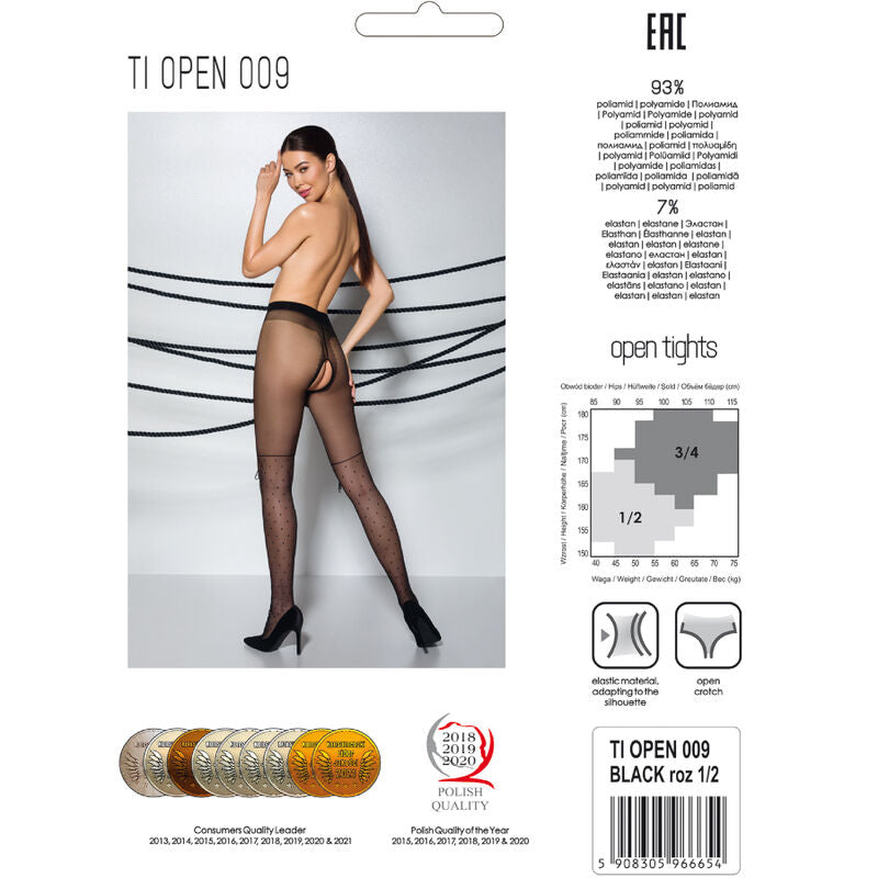 PASSION - TIOPEN 009 SCHWARZE STRUMPFHOSE 3/4 20 DEN