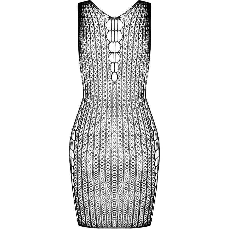 PASSION - BS097 BLACK BODYSTOCKINGS, ONE SIZE