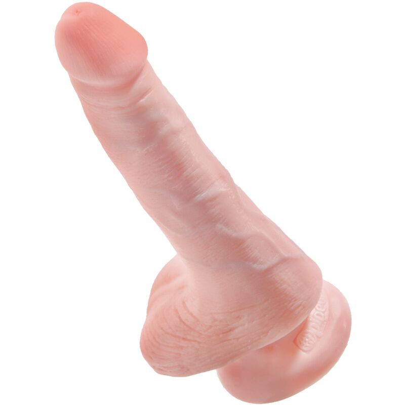 KING COCK - REALISTIC PENIS WITH EGGS 13.5 CM LIGHTWEIGHT