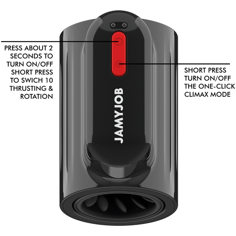 JAMYJOB - VORTEX-SHOCK AND 360-ROTATING TECH TURBO MODE MASTURBATOR