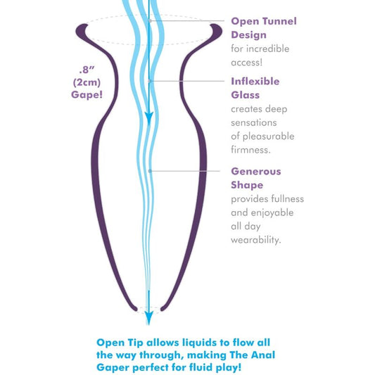 ANAL FANTASY ELITE COLLECTION - ANAL GAPER DILATOR FOR BEGINNERS, CRYSTAL SIZE S