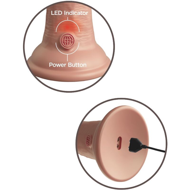 KING COCK - ELITE REALISTIC DILDO WITH VIBRATION AND SILICONE 15.2 CM