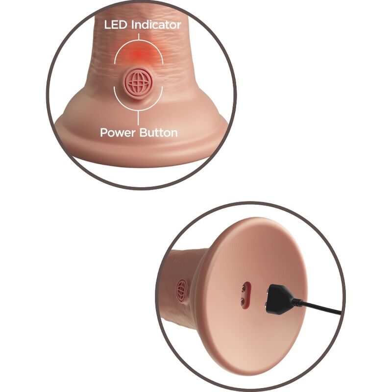 KING COCK - ELITE REALISTIC DILDO WITH VIBRATION AND SILICONE 20.3 CM