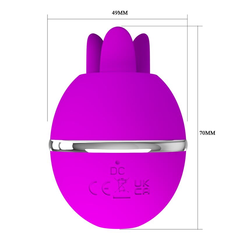 PRETTY LOVE - GEMINI BALL PURPLE. ROUND SILICONE VIBRATOR