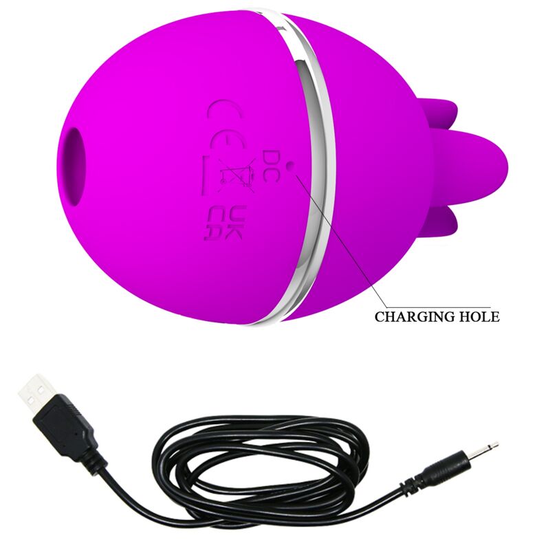 PRETTY LOVE - GEMINI BALL PURPLE. ROUND SILICONE VIBRATOR