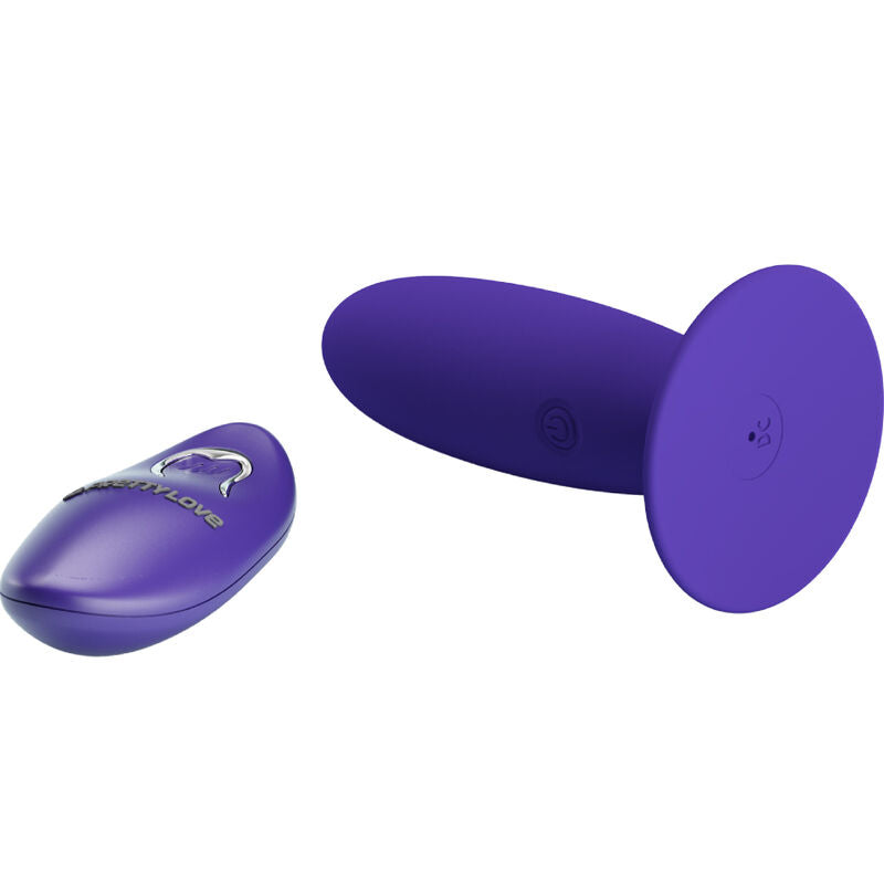PRETTY LOVE - YOUTH PLUG ANAL VIBRATOR WITH REMOTE CONTROL VIOLET