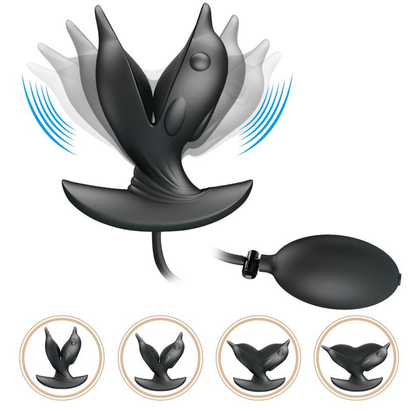 PRETTY LOVE - INFLATABLE &amp; RECHARGEABLE DOLPHIN ANAL PLUG