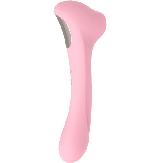 FEMINTIMATE - DAISY MASSAGER WITH SUCTION AND VIBRATOR PINK