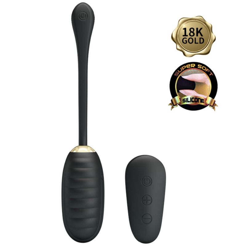 PRETTY LOVE - DOREEN LUXURY RECHARGEABLE VIBRANT EGG BLACK WITH REMOTE CONTROL