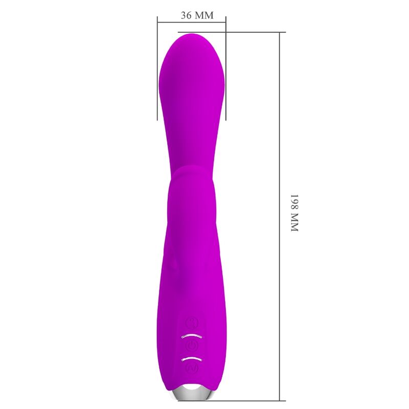 PRETTY LOVE - GLORIA RECHARGEABLE RABBIT VIBRATOR, WATERPROOF, PURPLE