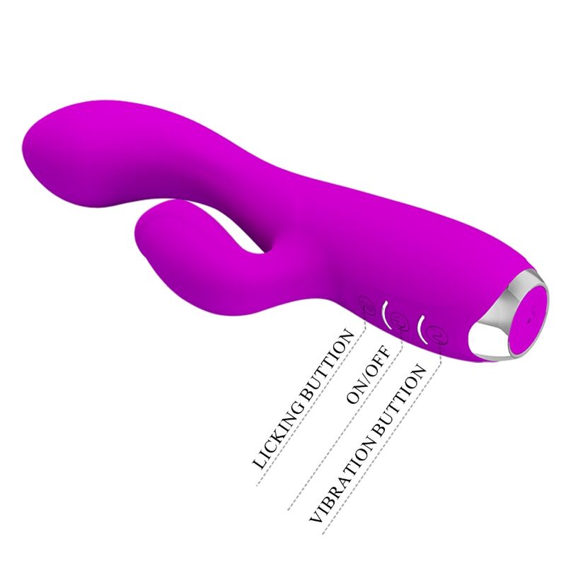 PRETTY LOVE - GLORIA RECHARGEABLE RABBIT VIBRATOR, WATERPROOF, PURPLE
