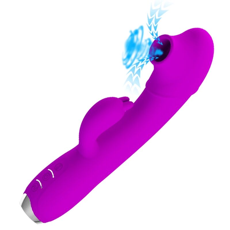 PRETTY LOVE - REGINA RECHARGEABLE VIBRATOR SUCTION GEL PURPLE
