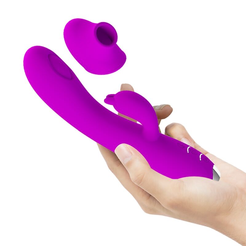 PRETTY LOVE - REGINA RECHARGEABLE VIBRATOR SUCTION GEL PURPLE