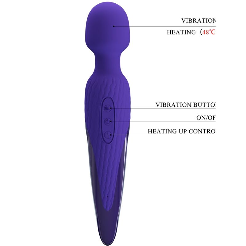 PRETTY LOVE - ANTONY YOUTH WAND VIBRATOR VIOLET WARM EFFECT