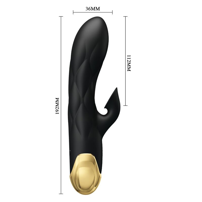 PRETTY LOVE - BLACK RECHARGEABLE GOLD-PLATED LUXURY VIBRATOR
