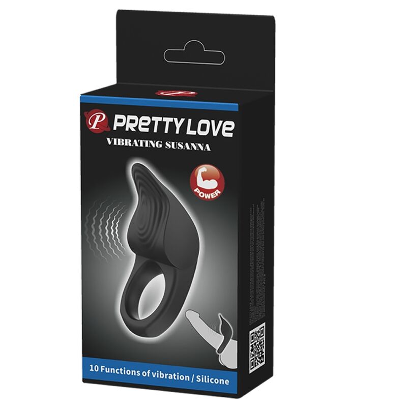 PRETTY LOVE - SUSANNA VIBRANT PENIS RING BLACK