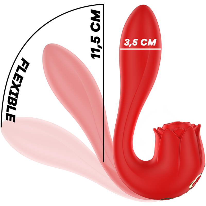 MIA - SELENA STIMULATOR VIBRATE + FLAP RED