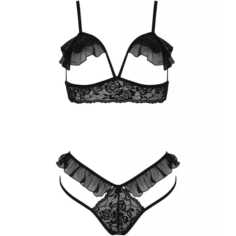 PASSION - DOLLY SET TWO-PIECE BLACK L/XL