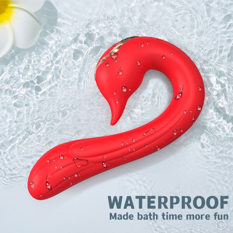 ARMONY - DOLPHIN VIBRATOR MULTI-POSITION &amp; HEAT EFFECT RED