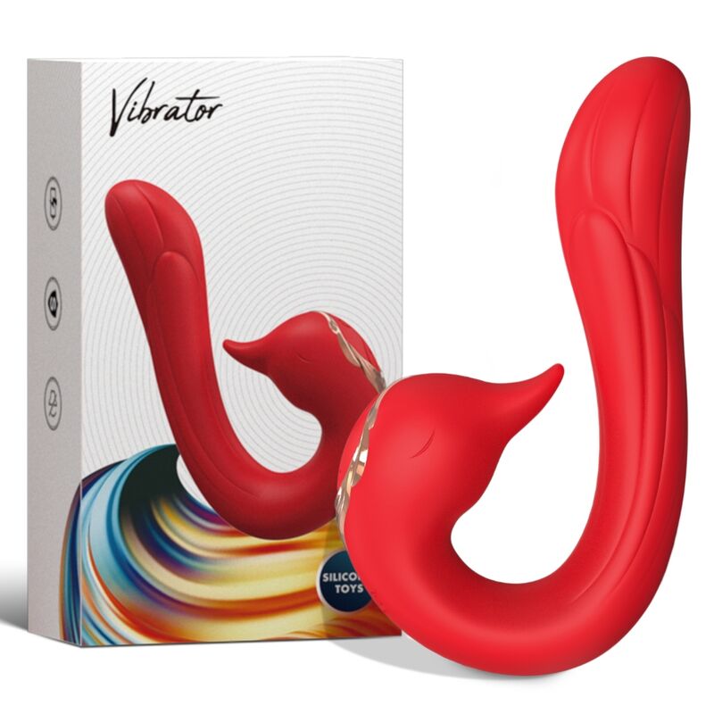 ARMONY - DOLPHIN VIBRATOR MULTI-POSITION &amp; HEAT EFFECT RED