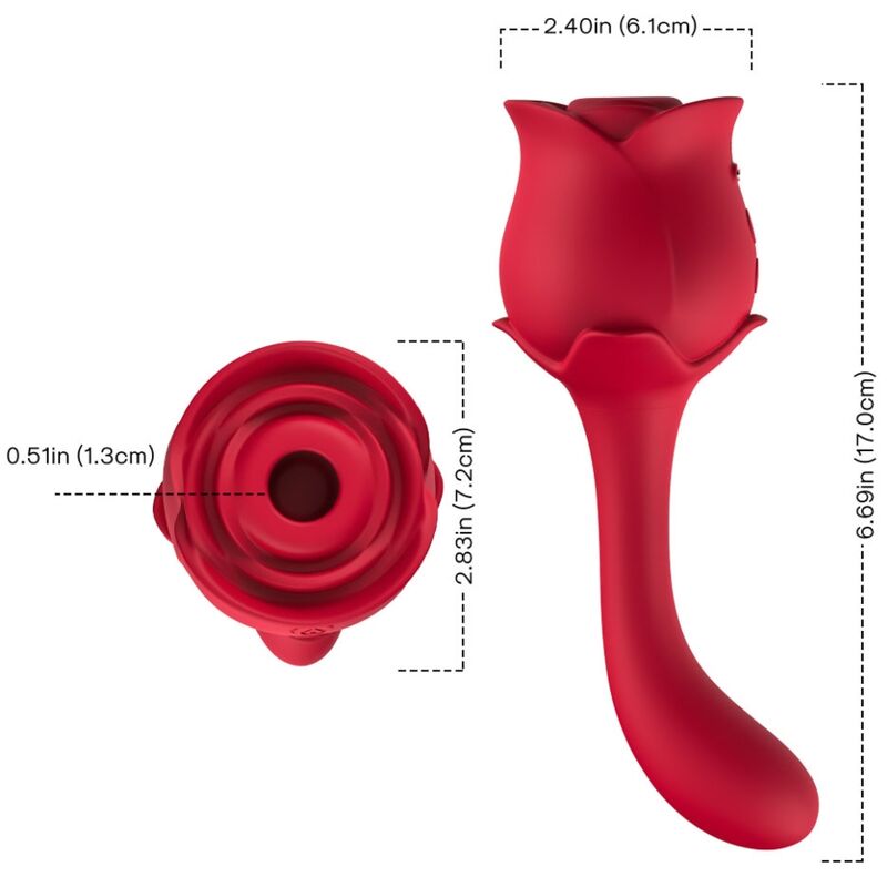 ARMONY - ROSELOVER CLITORIS SUCTION &amp; STIMULATOR RED