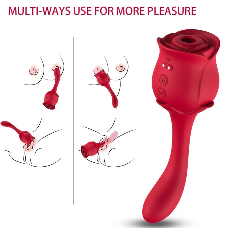 ARMONY - ROSELOVER CLITORIS SUCTION &amp; STIMULATOR RED