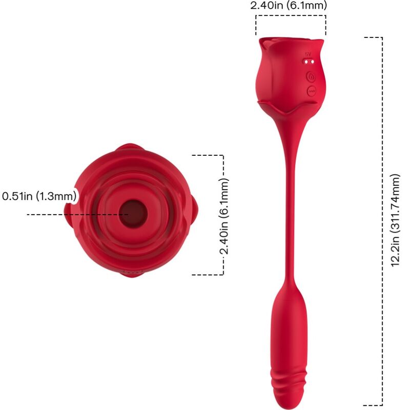 ARMONY - ROSEKNIGTH CLITORIS SUCKER &amp; VIBRATOR RED