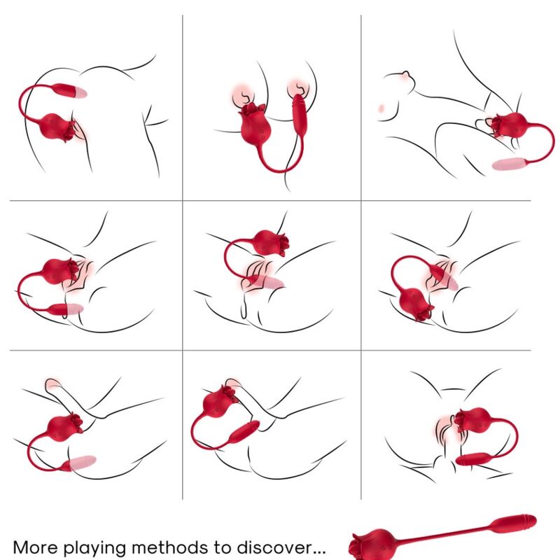 ARMONY - ROSELIP LICKS VIBRANT CLIT AND RED VIBRATOR