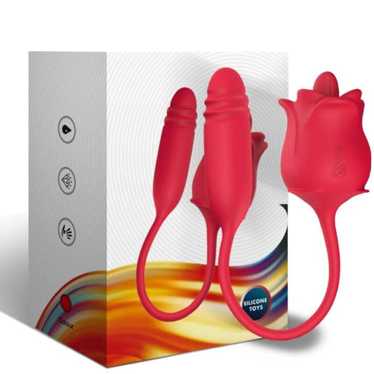 ARMONY - 3-IN-1 PINK, STIMULATOR, SUCTION AND UP&amp;DOWN FUNCTION WITH RED TAIL