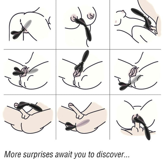 ARMONY - Y-WAND MASSAGER &amp; VIBRATOR DOUBLE HEAD BLACK