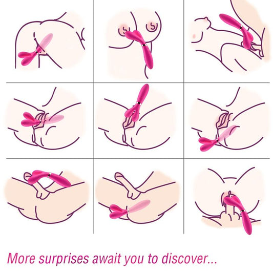 ARMONY - Y-WAND MASSAGER &amp; VIBRATOR DOUBLE HEAD FUCHSIA