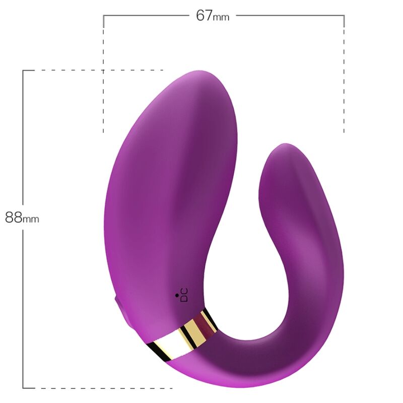 ARMONY - CRESCENT VIBRATOR FOR COUPLES, REMOTE CONTROL, PURPLE