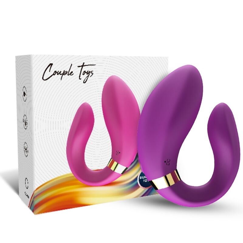 ARMONY - CRESCENT VIBRATOR FOR COUPLES, REMOTE CONTROL, PURPLE