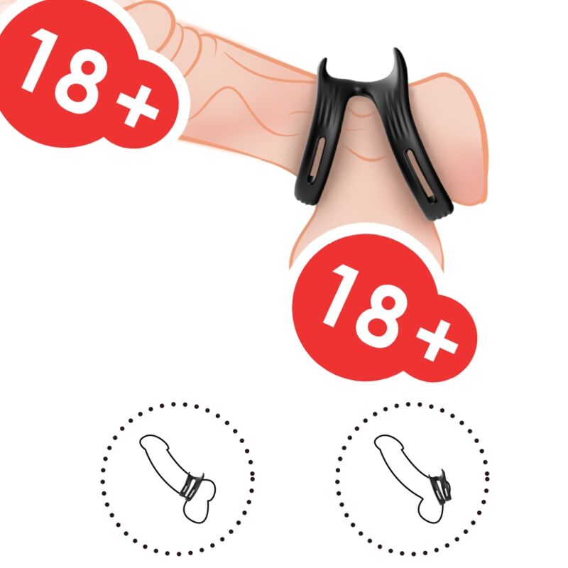 ARMONY - DUAL RING DOUBLE ELASTIC RING BLACK