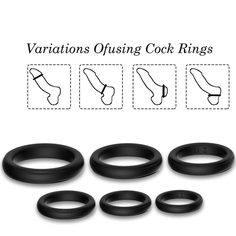 ARMONY - SILICONE BLACK RETAINING RINGS