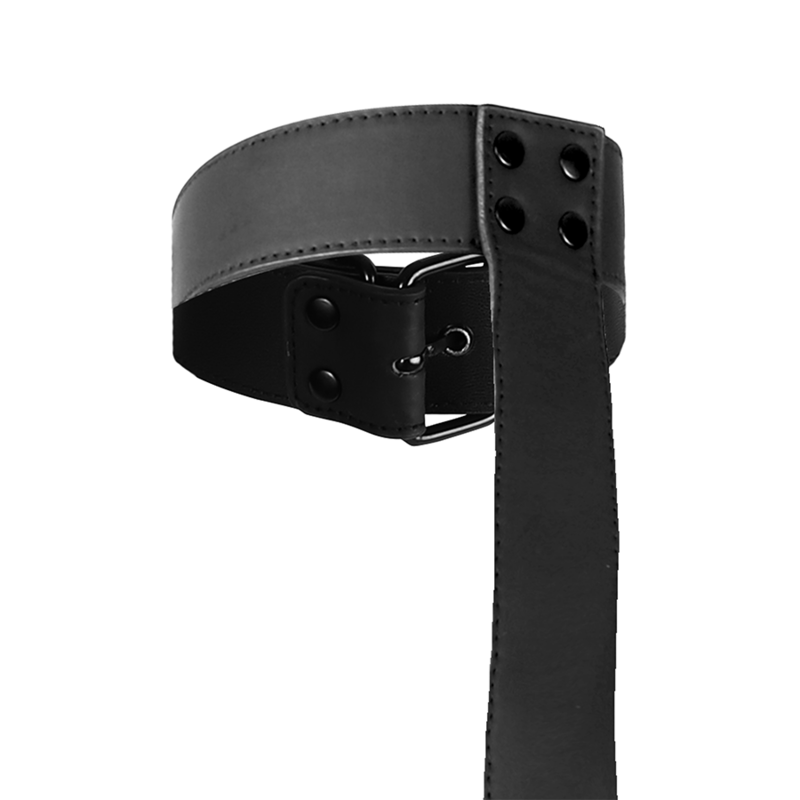 FETISH SUBMISSIVE BONDAGE - COLLAR AND WRIST CUFF BODY RESTRICTION SET