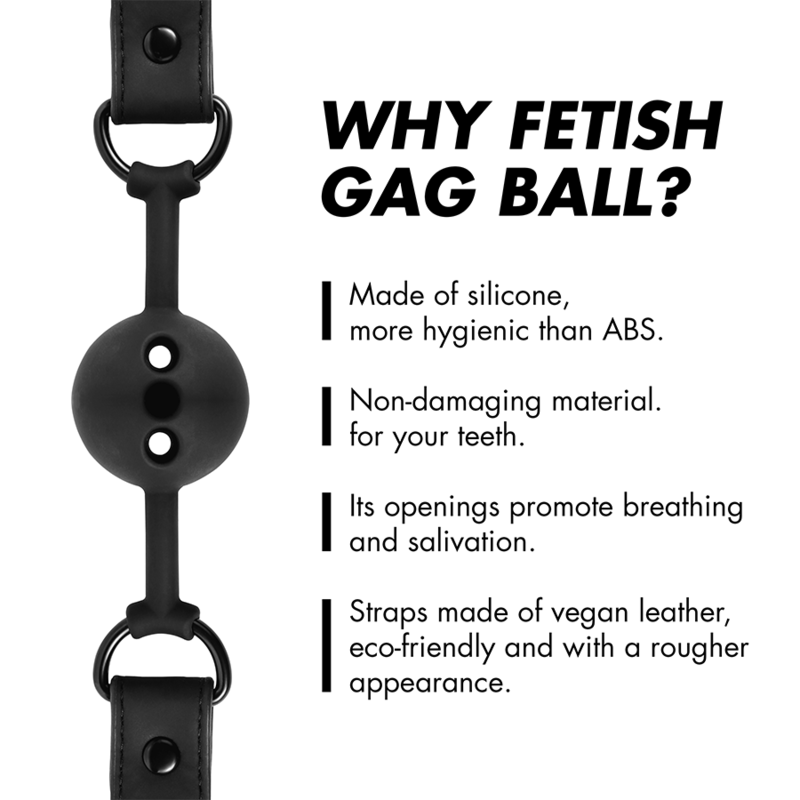 FETISH SUBMISSIVE BONDAGE - BREATHABLE SILICONE BALL BUTTON