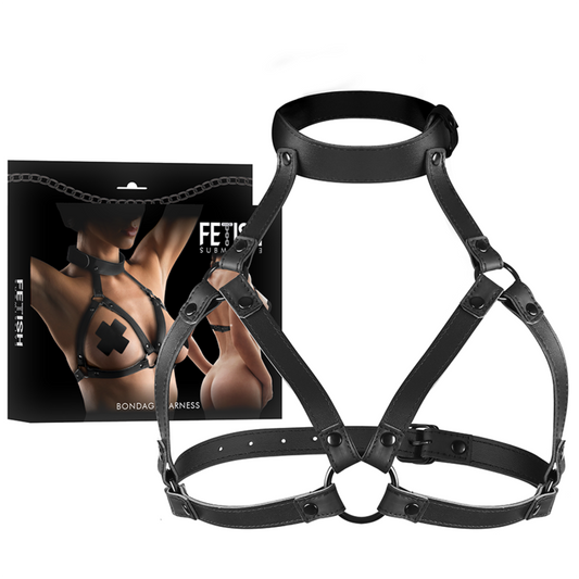 FETISH SUBMISSIVE BONDAGE - ADJUSTABLE CHEST STRAP