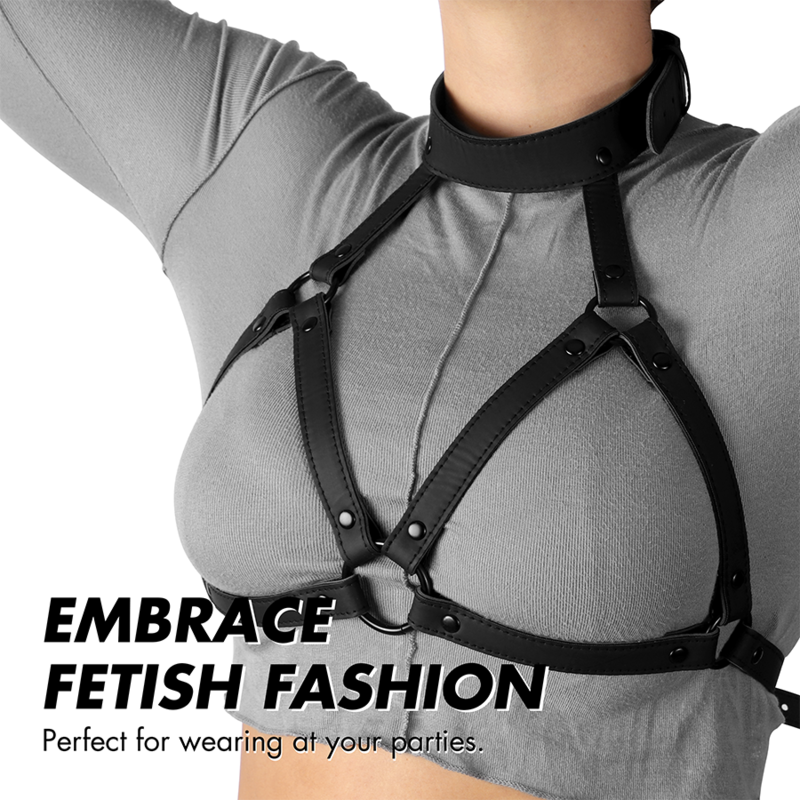 FETISH SUBMISSIVE BONDAGE - ADJUSTABLE CHEST STRAP