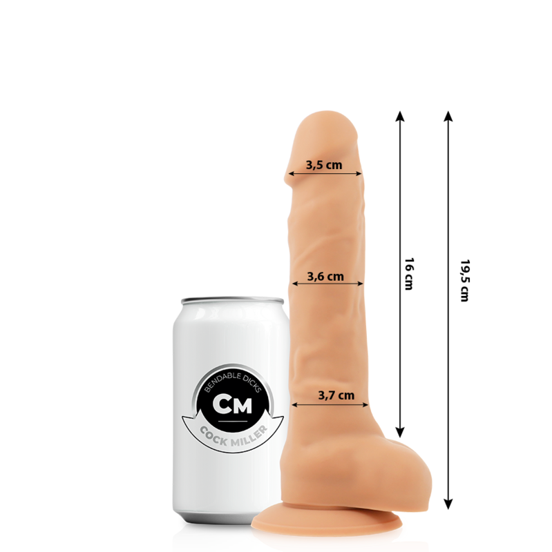 COCK MILLER - DILDO REALISTIC SILICONE DENSITY ARTICULABLE MEAT 19.5 CM