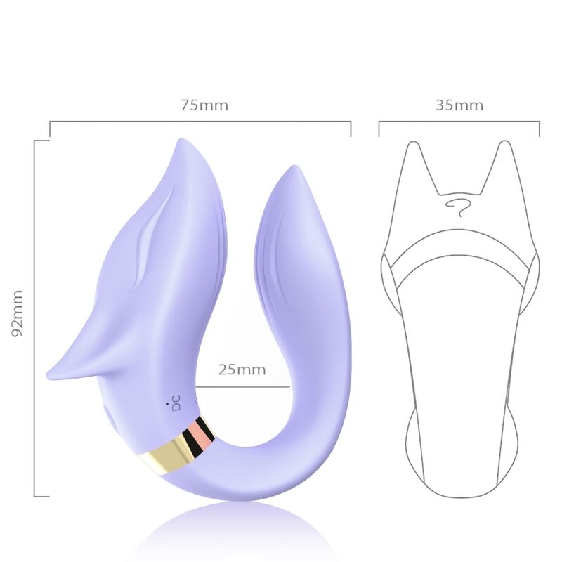 ARMONY - FOX VIBRATOR FOR COUPLES, REMOTE CONTROL, PURPLE