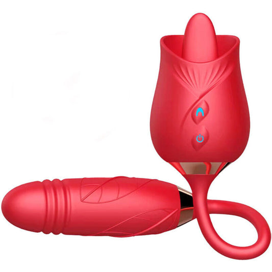 ARMONY - DELIGHT FLOWER VIBRATOR &amp; RED TONGUE PUSH