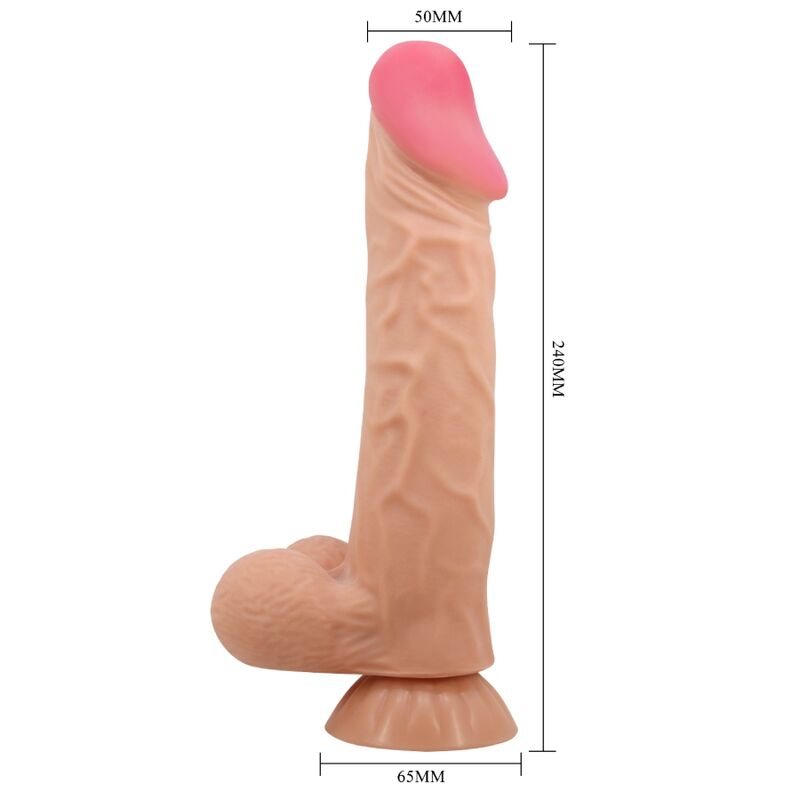 PRETTY LOVE - SLIDING SKIN SERIES REALISTIC DILDO WITH SLIDING SKIN SAUNA POT REMOTE CONTROL MEAT 24 CM