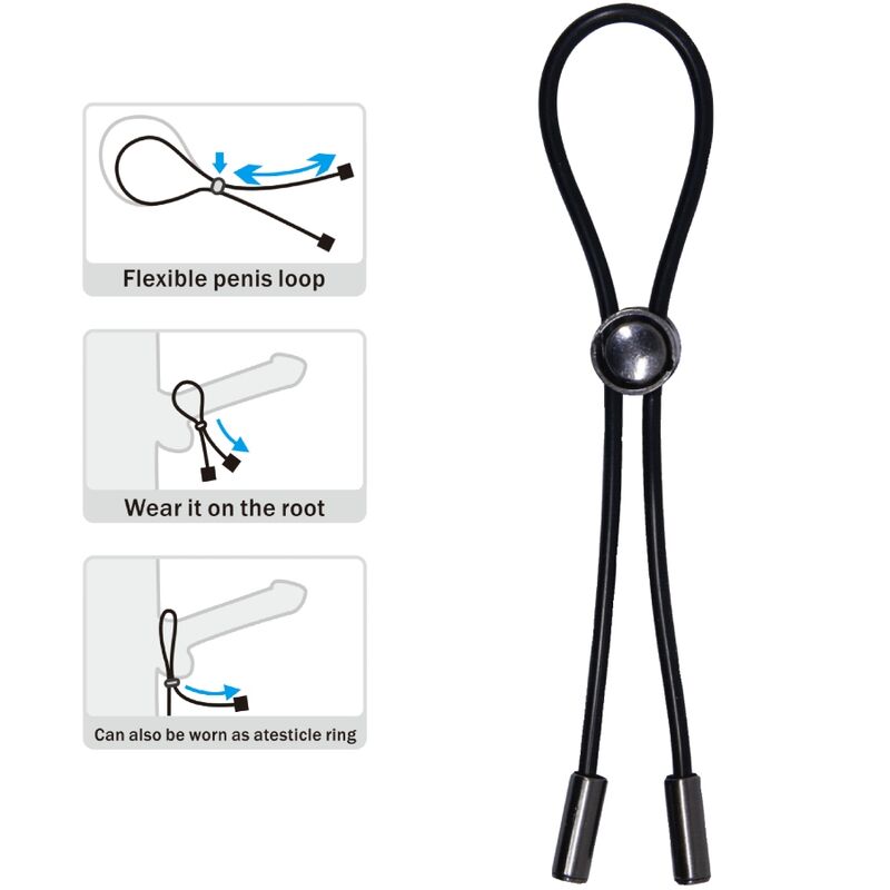 PRETTY LOVE - CORD-ON PENIS RING AND TESTICLES