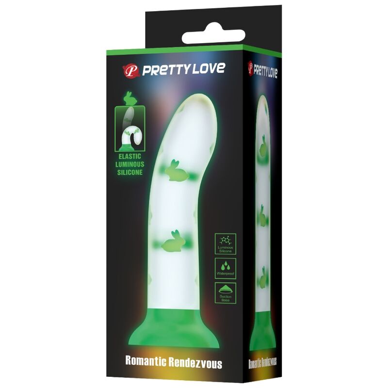PRETTY LOVE - MAGIC NIGHT DILDO WITHOUT VIBRATION GLOWING GREEN