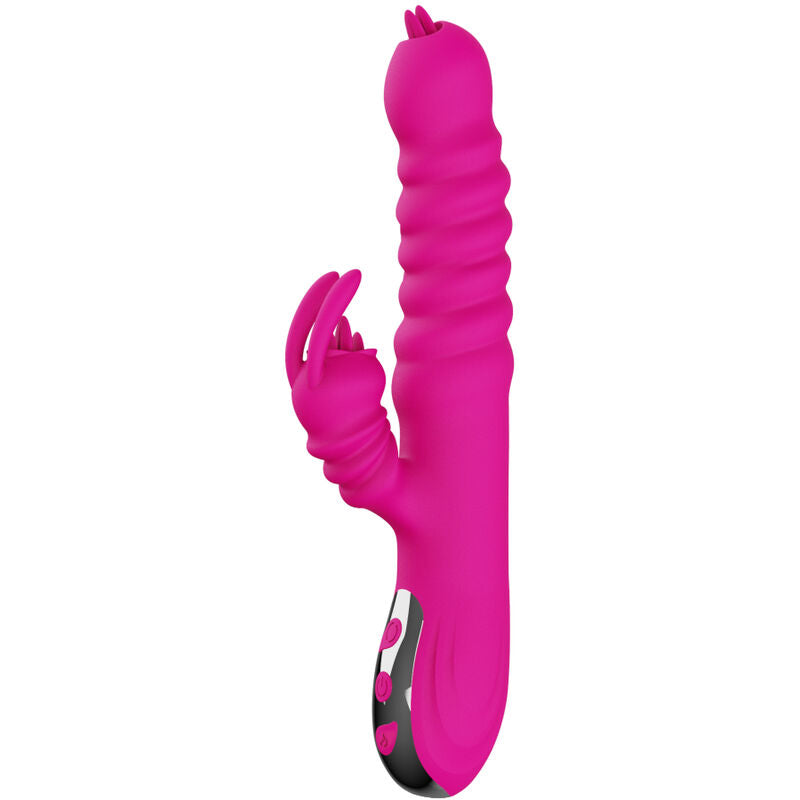 ARMONY - RABBIT DOUBLE TONGUE MULTIFUNCTION VIBRATOR FUCHSIA WARM EFFECT