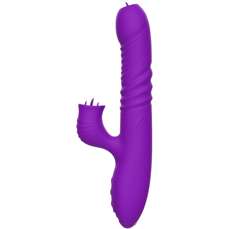ARMONY - FULL G-SPOT RABBIT VIBRATOR WITH STIMULATING TONGUE PURPLE WARMING EFFECT