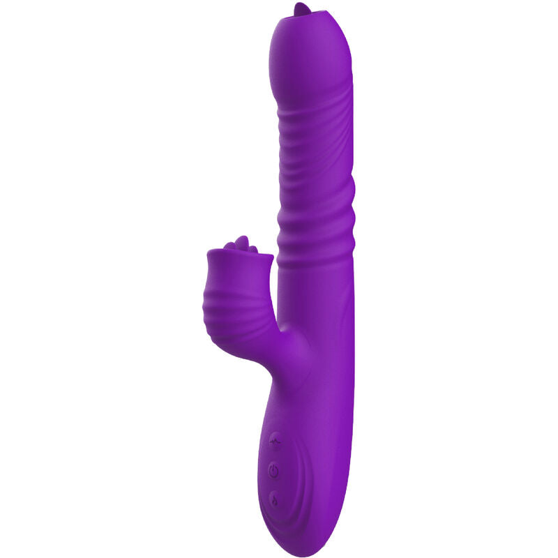 ARMONY - FULL G-SPOT RABBIT VIBRATOR WITH STIMULATING TONGUE PURPLE WARMING EFFECT