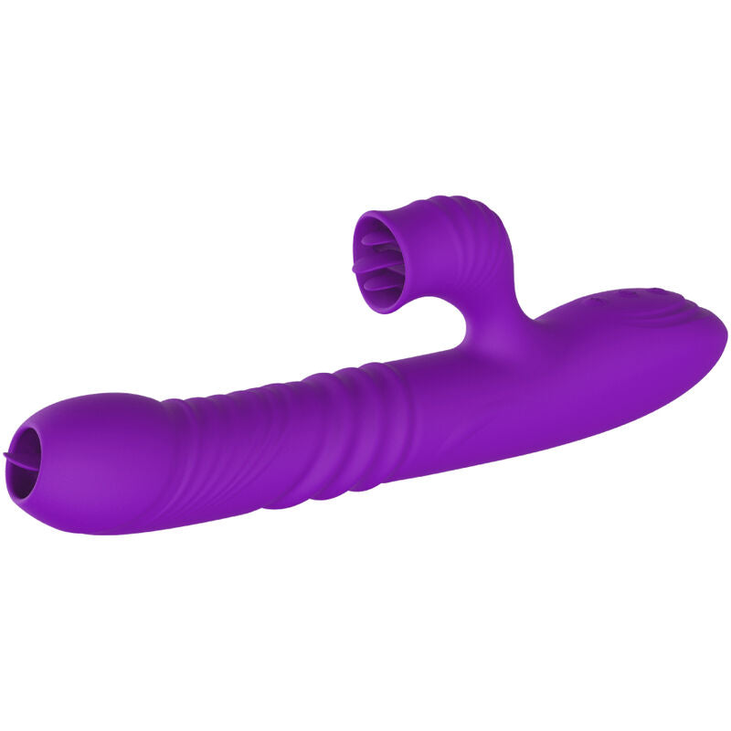 ARMONY - FULL G-SPOT RABBIT VIBRATOR WITH STIMULATING TONGUE PURPLE WARMING EFFECT